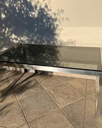 Tavolino inox 304/verro fumè