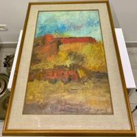 S. SANSI olio Paesaggio quadro