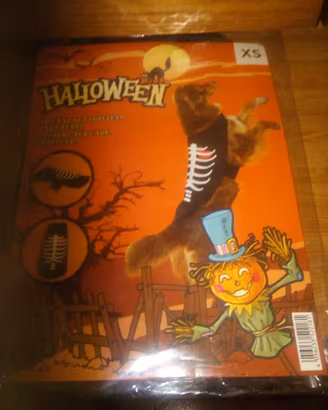 Costume scheletro per cani di piccola/media taglia