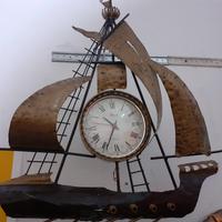 veleiro nave ferro battuto orologio muro