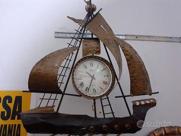 veleiro nave ferro battuto orologio muro