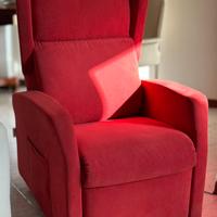 Poltrona relax elettrica alzapersona - rossa