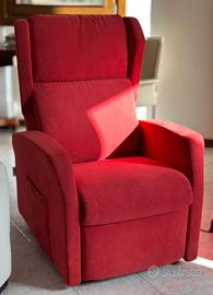 Poltrona relax elettrica alzapersona - rossa