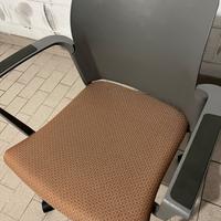 Sedia con ruote e morbido cuscino