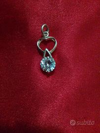 ciondolo argento con zircone 