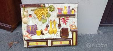 QUADRO "VIA VENETO" DIPIINTO A MANO MAI USATO