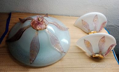 Lampadario da soffitto+2 applique da parete