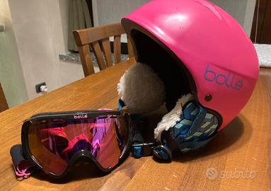 Casco e maschera sci bimba