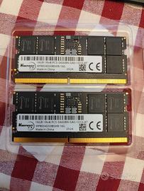 2 Ram da 16GB ciascuna (quindi totale 32GB)