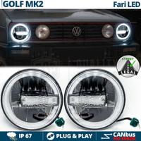 FARI Full LED Per VW GOLF MK2 Angel Eyes OMOLOGATI