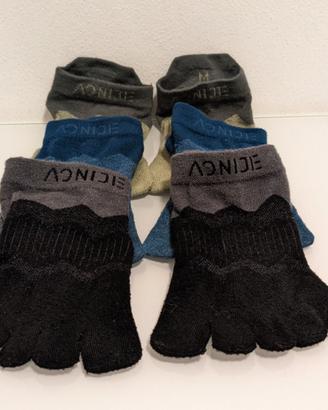 3x paia calze con dita separate unisex