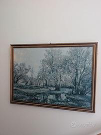 Quadro paesaggio su tela Firmato