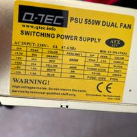 Alimentatore pc 550w gold PSU 550w dual fan ST-550