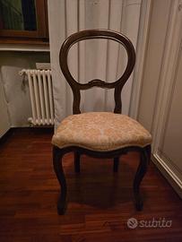 Sedia in legno vintage stile luigi filippo