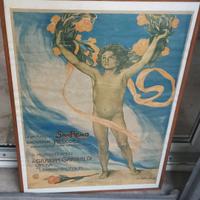 Locandina incorniciata1908 officina Ricordi Milano