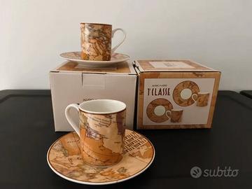 Set 4 tazzine con piattini Alviero Martini