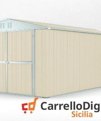 Box garage auto in Acciaio 327x611cm 19mq avorio