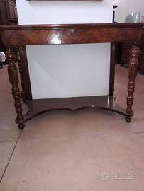 CONSOLLE LOMBARDA DELLA META' DELL' 800 IN NOCE