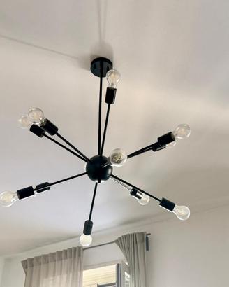 Lampadario Sputnik nero 8 luci – moderno design