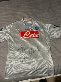 Maglia napoli autografata Cavani Hamsik Lavezzi