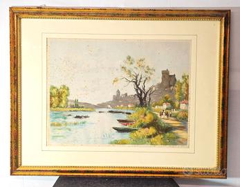 Dipinto tecnica mista, Quadro firmato, metà '900