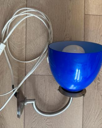 Lampada da muro lettura stile liberty blu