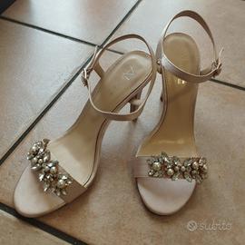 Sandali gioiello sposa cerimonia Alesya 38 nuovi