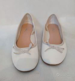Ballerine da donna bianche in vera pelle n. 41