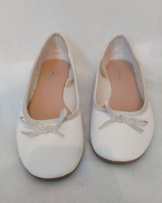Ballerine da donna bianche in vera pelle n. 41