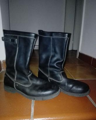 Stivali pelle moto biker