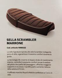 Sella scrambler marrone Royal enfield