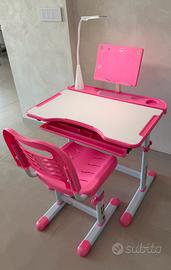 Set scrivania e sedia bambini