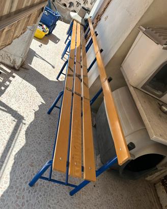 Panca spogliatoi panchine e poggiapiedi 2m e 3m