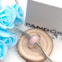 Charm originale pandora murano rosa argento 925