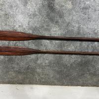 Coppia remi in legno scuro anni 70