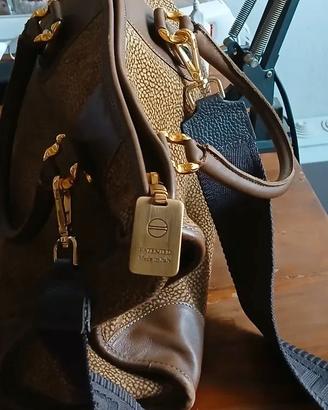 Borsa Borbonese vintage pelle e camoscio (O.P.)