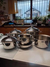 batteria di pentole 9 pezzi della Helene Cook