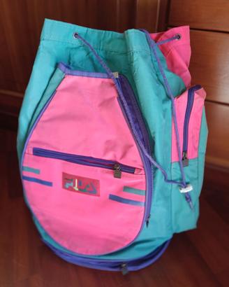 Borsa zaino custodia sacca tennis fila vintage