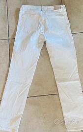 Jeans Zara Denim Bianco Cotone Stretch -
