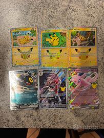 Set 6 carte Pokémon 30 anniversario ita