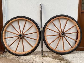 Ruote in legno per Carretto gelati d’epoca
