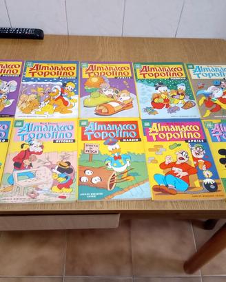 10 Almanacchi Topolino anno 1975/76.