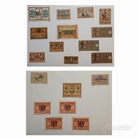 Banconote notgeld della Repubblica di Weimar 