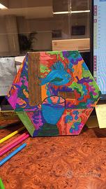 Quadro astratto pesce stile pop art