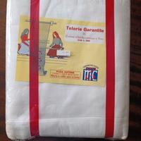 coppia di lenzuola matrimoniali vintage nuove