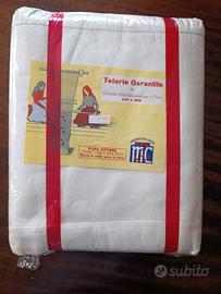 coppia di lenzuola matrimoniali vintage nuove