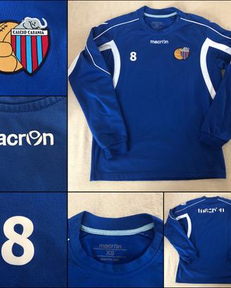 FELPA ALLENAMENTO CALCIO CATANIA MACRON TG XS N.8