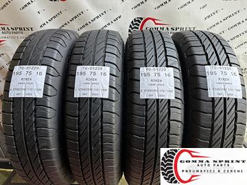 4 PNEUMATICI 195/75 R16C RIKEN 4 STAGIONI 90%