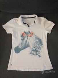 Maglietta polo per equitazione bimba 