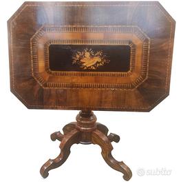 Grande tavolo rettangolare intarsiato Rolo